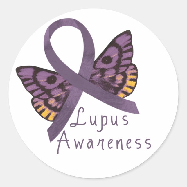 Sticker Rond Sensibilisation au lupus (Devant)