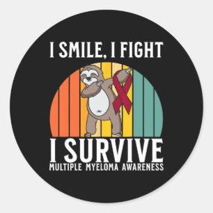 Sticker Rond Sensibilisation au myélome multiple Enfants Cancer