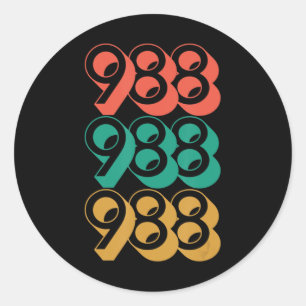 Sticker Rond Sensibilisation au suicide - 988 - Prévention du s