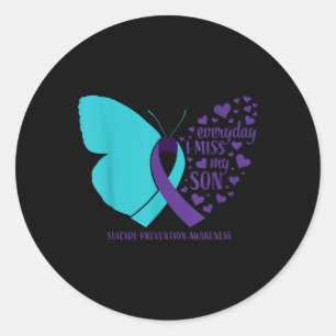 Sticker Rond Sensibilisation au suicide Son Dons Amour Mémoire 