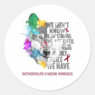 Sticker Rond Sensibilisation au syndrome antiphospholipidique S