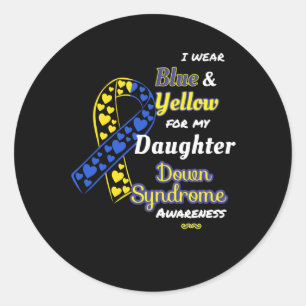 Sticker Rond Sensibilisation Au Syndrome De Down Pour Fille