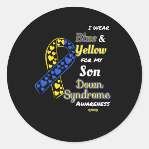 Sticker Rond Sensibilisation Au Syndrome De Down Pour Son