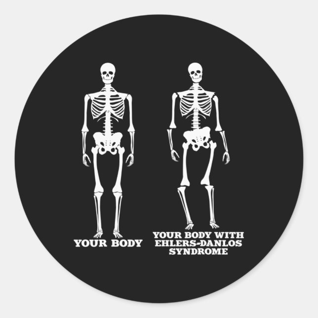 Sticker Rond Sensibilisation au syndrome d'Ehlers-Danlos (Devant)