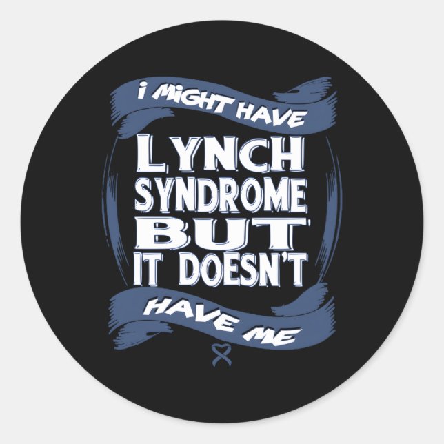 Sticker Rond Sensibilisation au syndrome Lynch (Devant)
