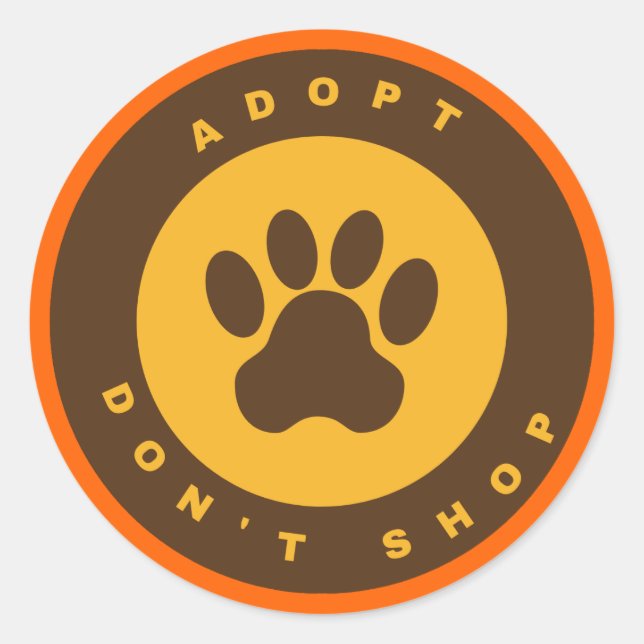 Sticker Rond Sensibilisation aux animaux de compagnie (Devant)