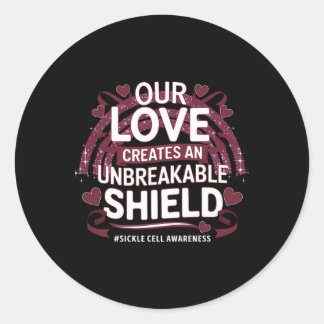 Sticker Rond Sensibilisation aux cellules de faucille Bouclier
