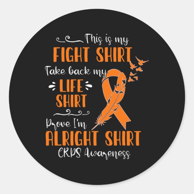 Sticker Rond Sensibilisation aux CRPS Mon combat (Devant)