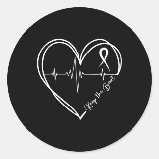 Sticker Rond Sensibilisation aux maladies cardiaques battement 