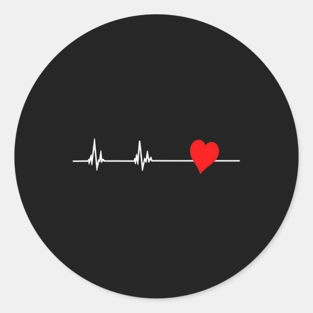 Sticker Rond Sensibilisation aux maladies cardiaques de la sant (Devant)