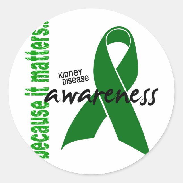 Sticker Rond Sensibilisation aux maladies rénales (Devant)