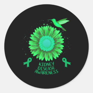 Sticker Rond Sensibilisation aux maladies rénales Tournesol Col