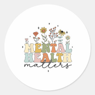 Sticker Rond Sensibilisation aux problèmes de santé mentale des