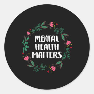 Sticker Rond Sensibilisation aux problèmes de santé mentale Pré