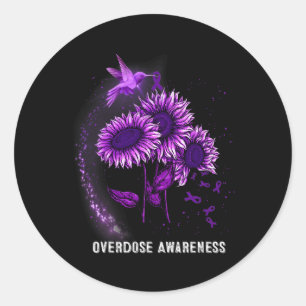 Sticker Rond Sensibilisation aux surdoses de tournesol de colib