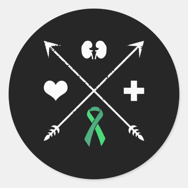 Sticker Rond Sensibilisation aux transplantations Mois de la ma (Devant)