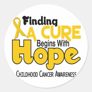 Sticker Rond Sensibilisation des enfants au cancer HOPE 5
