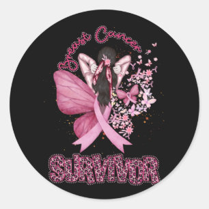 Sticker Rond Sensibilisation des survivants du cancer du sein B