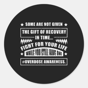 Sticker Rond Sensibilisation Guerrier Toxicomanie Survivant Sou