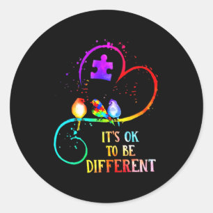 Sticker Rond Sensibilisation sur l'autisme C'est bon d'être dif