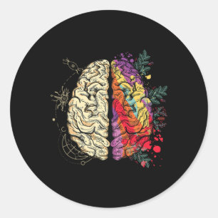 Sticker Rond Sensibilisation sur l'autisme de la santé mentale 