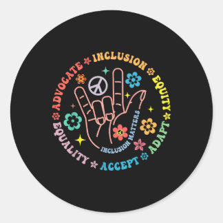 Sticker Rond Sensibilisation sur l'autisme Inclusion S Professe