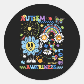 Sticker Rond Sensibilisation sur l'autisme Inclusion S Professe