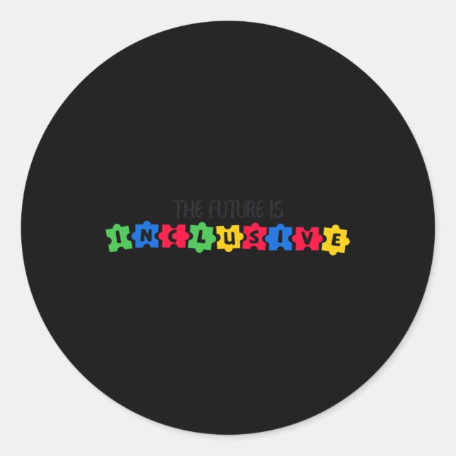 Sticker Rond Sensibilisation sur l'autisme L'Avenir Est Inclusi (Devant)