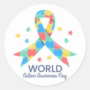 Sticker Rond Sensibilisation sur l'autisme mondiale
