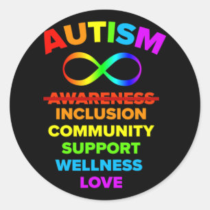 Sticker Rond Sensibilisation sur l'autisme Nous Avons Vraiment