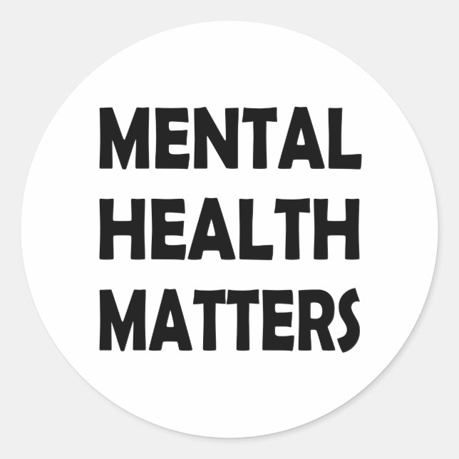 Sticker Rond Sensibiliser | Questions de santé mentale (Devant)