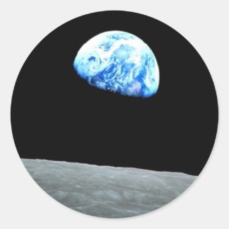 Sticker Rond Sensuel Lune nuit : Idéal ajouter le texte de salu