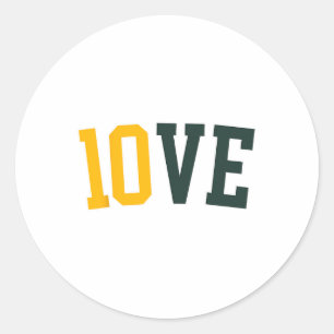 Sticker Rond Sentez l'amour de Jordan Quarterck pour le footbal