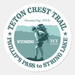 Sticker Rond Sentier de crête de Teton (e)