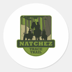 Sticker Rond Sentier Natchez Trace - Équitation 