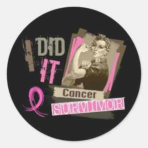 Sticker Rond Sépia de Rosie je l'ai faite le sein Cancer.png