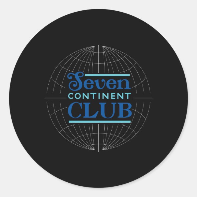 Sticker Rond Sept Club Continent Bleu (Devant)