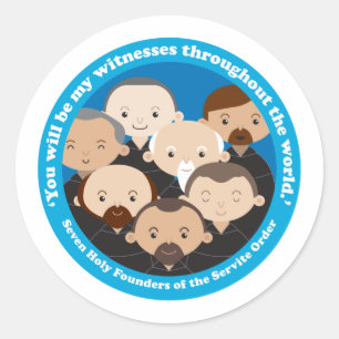 Sticker Rond Sept Fondateurs de l'Ordre Servite