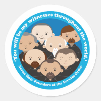Sticker Rond Sept Fondateurs de l'Ordre Servite