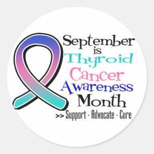Sticker Rond Septembre est mois de CONSCIENCE de cancer de la
