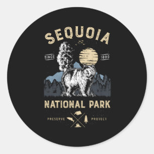 Sticker Rond Sequoia National Park California