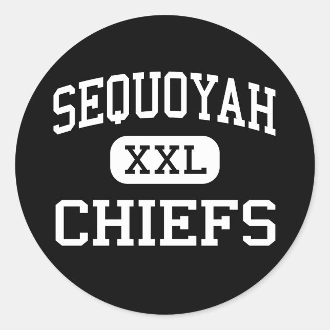 Sticker Rond Sequoyah - Chefs - Lycée - Canton de Géorgie (Devant)