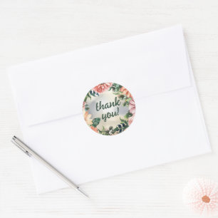 Sticker Rond Serene Garden Wreath : Pastel Floral Elegance