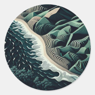 Sticker Rond Serene Shores