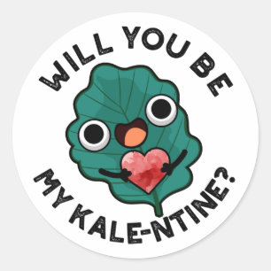 Sticker Rond Serez-Vous Mon Jeu De Saint-Valentin Drôle De Kale