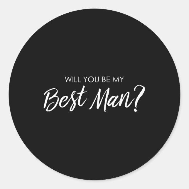 Sticker Rond Serez-Vous Mon Meilleur Mariage Mariage Homme Bach (Devant)