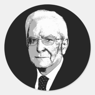 Sticker Rond Sergio Mattarella