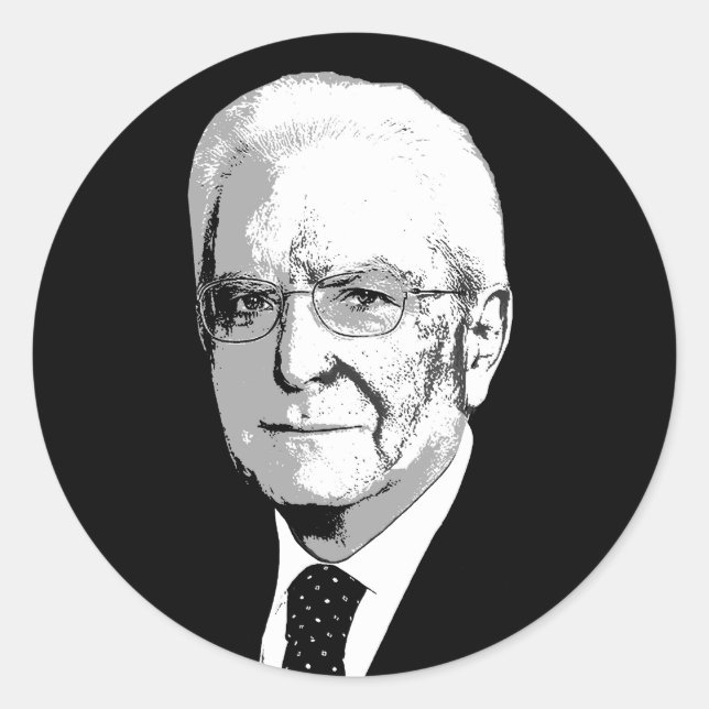 Sticker Rond Sergio Mattarella (Devant)