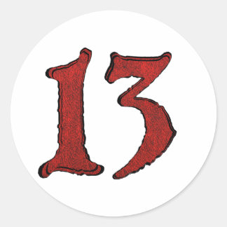 Sticker Rond Série de numéros de vacances Red Velvet.