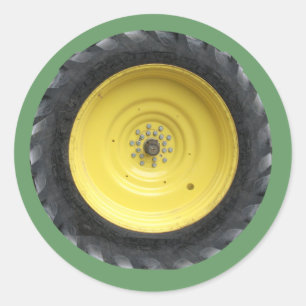 Sticker Rond Série de roues tracteurs agricoles